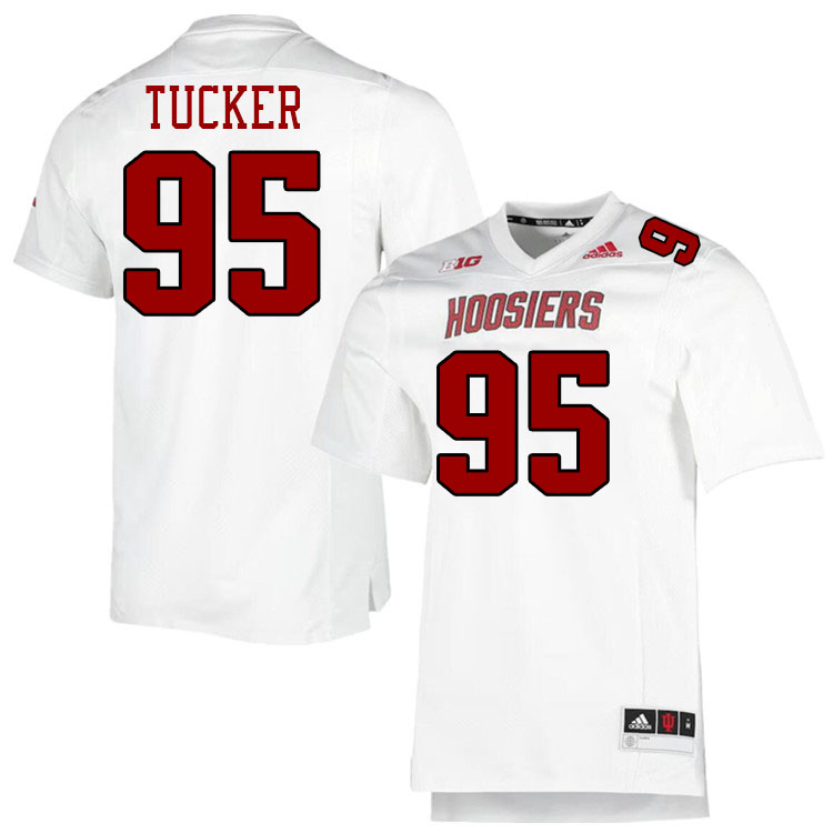 #95 Tyrique Tucker Indiana Hoosiers Football Jeresys College Apparels,Uniforms Stitched-Throwback Wh